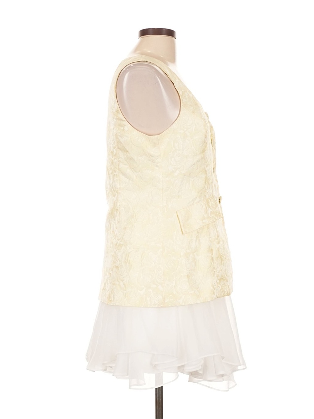 Amanda Uprichard Lilibet Dress in White & Cornsilk - Size XS - Picture 9 of 11